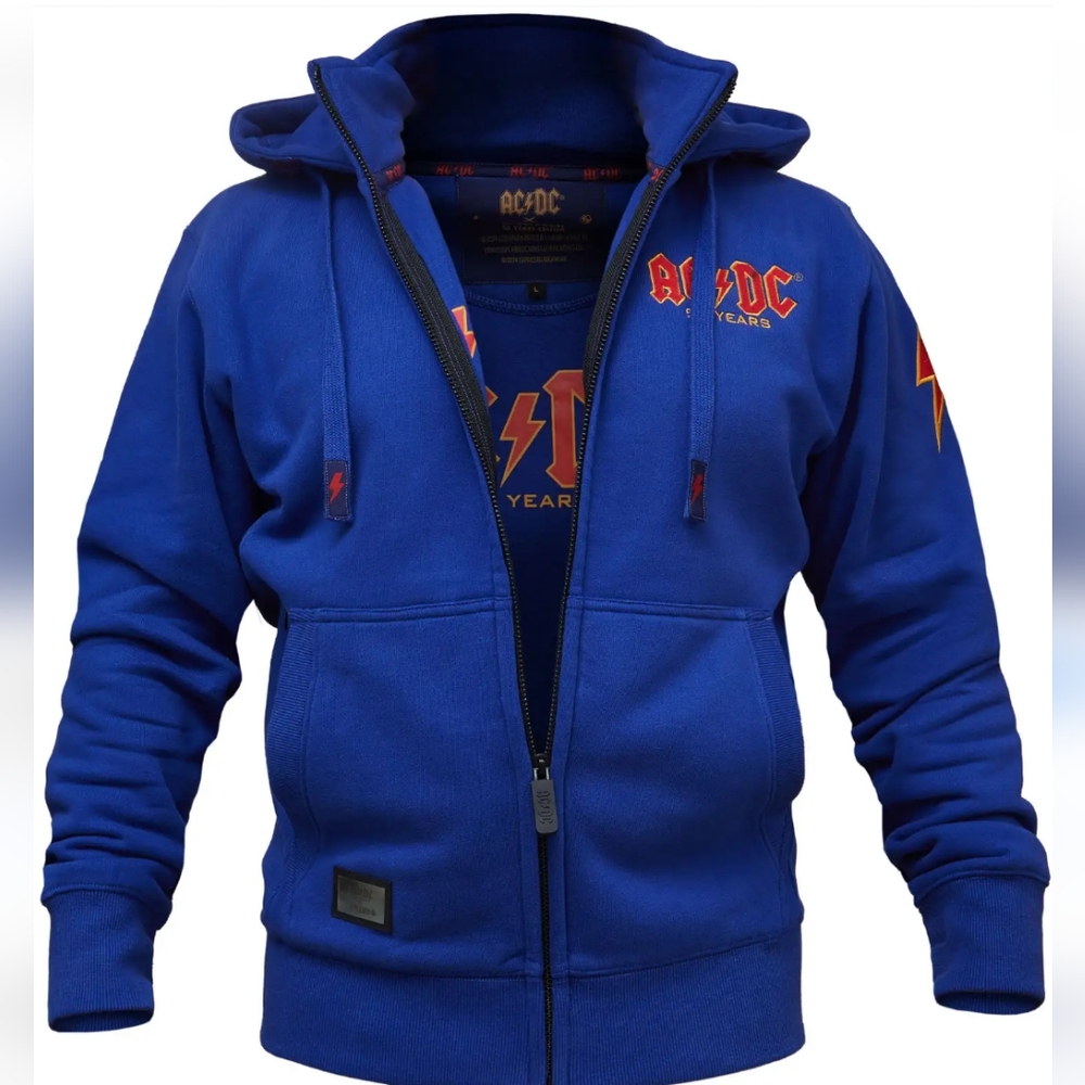 AC/DC Capricorn Rockwear RARE 50th Anniversary Edition Hooded Jacket  Size Lsrge